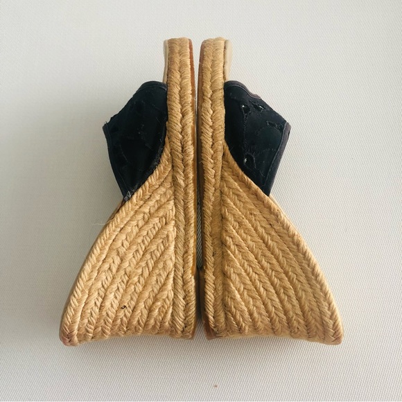hype Wedges Espadrille Sandals in Black Size 5-1/2 - Picture 7 of 14